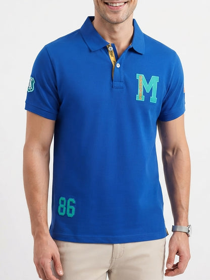 Mens Applique Polo