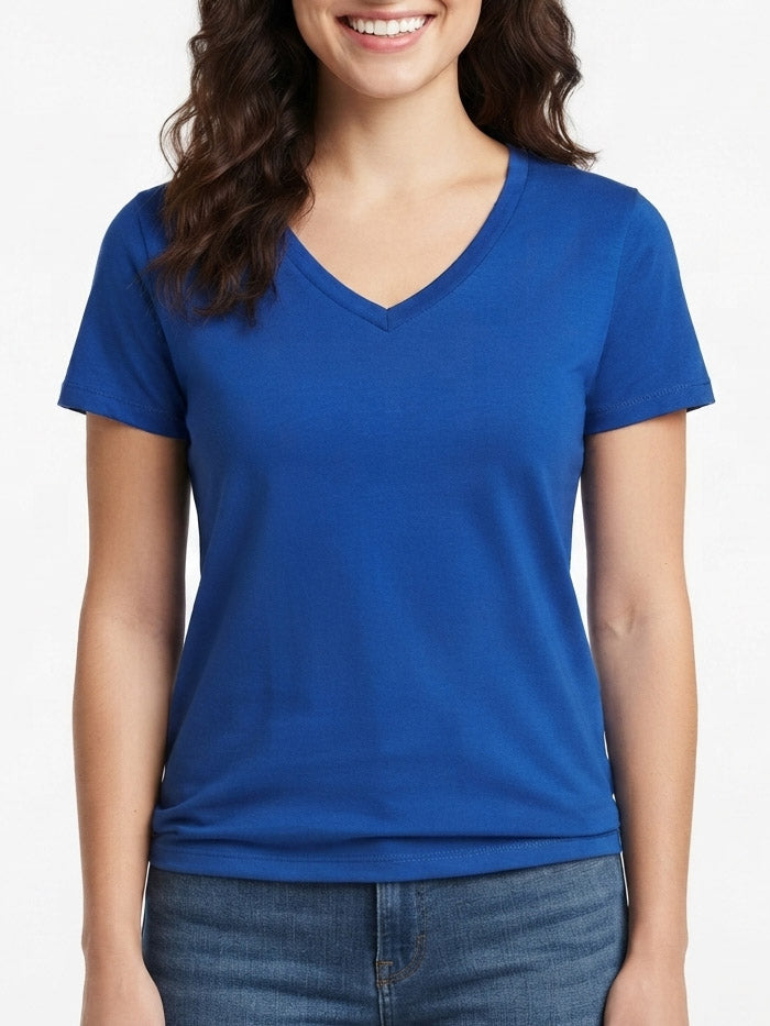 Ladies V Neck Mixed T Shirts