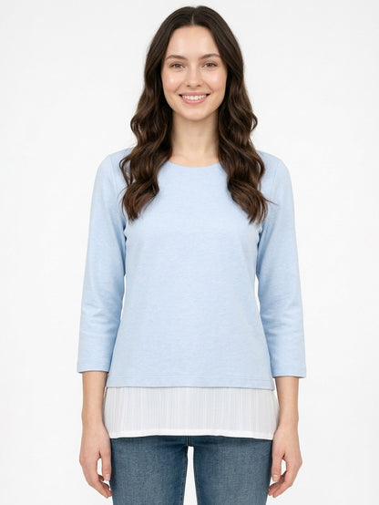 Ladies Long Sleeve Blue Top