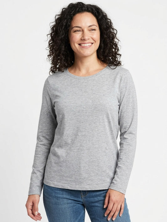 Ladies Long Sleeve Grey T Shirt