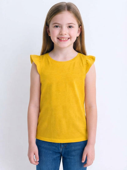 Girls Slub Knit T Shirt