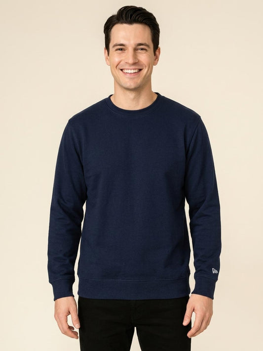 Men Pullover Fleece Navy Sweatshirt