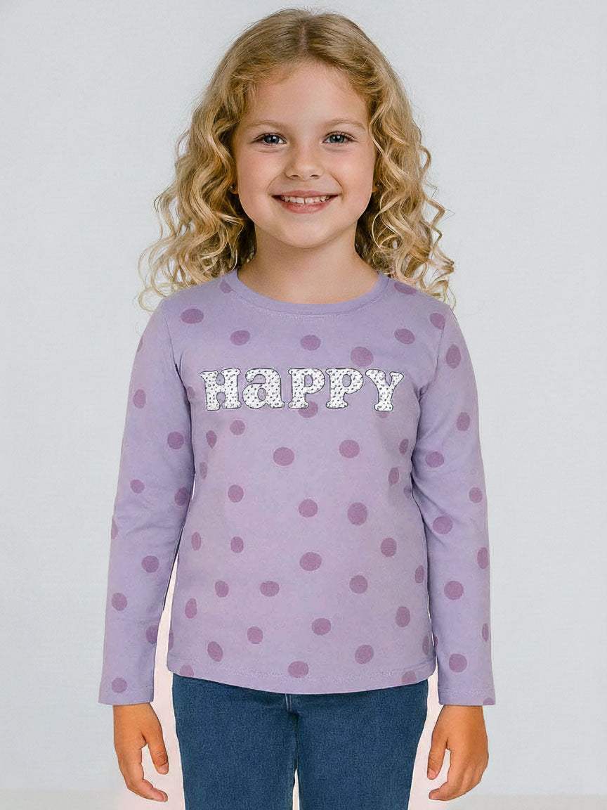 Girls Long Sleeve AOP Tee