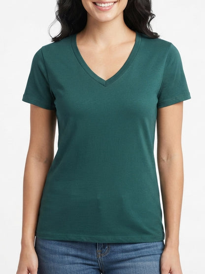 Ladies V Neck Mixed T Shirts