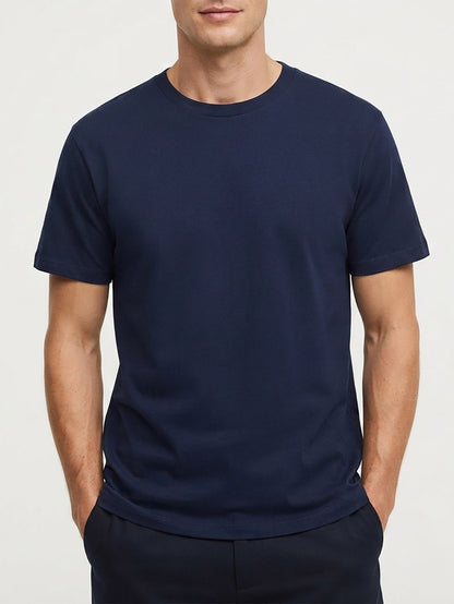 Mens Crew Neck T Shirt Blue
