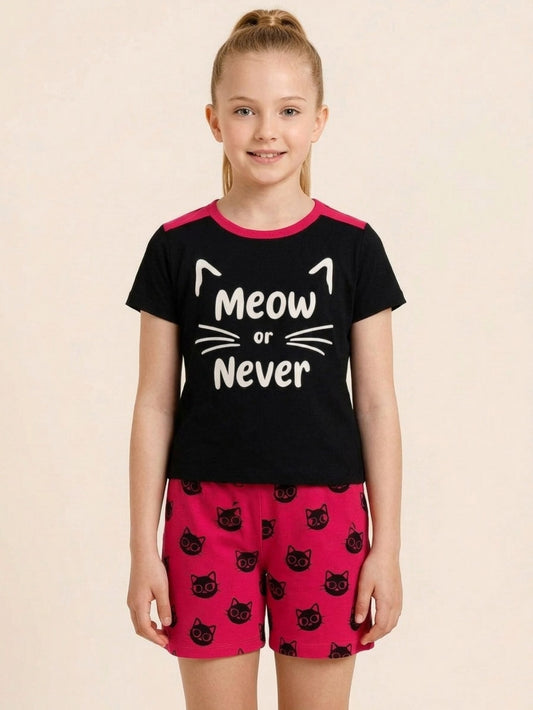 Girls Printed Shorty Set