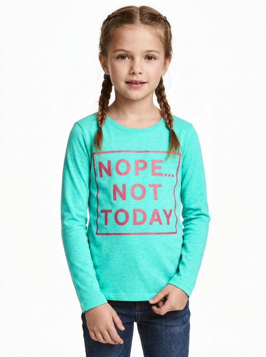 Girls Long Sleeve Printed T Shirt