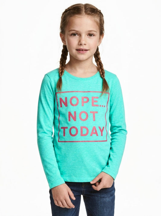 Girls Long Sleeve Printed T Shirt