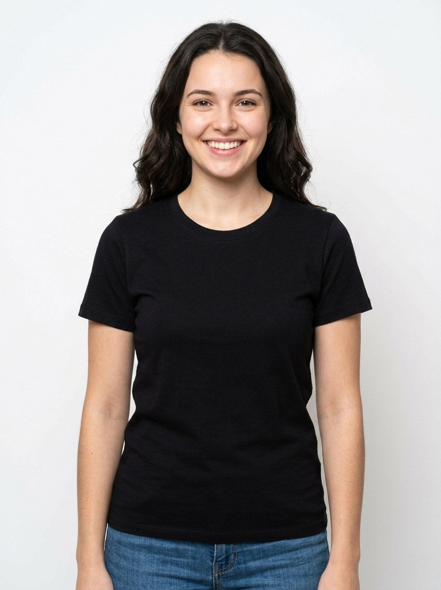 Ladies Crew Neck Mixed T Shirts