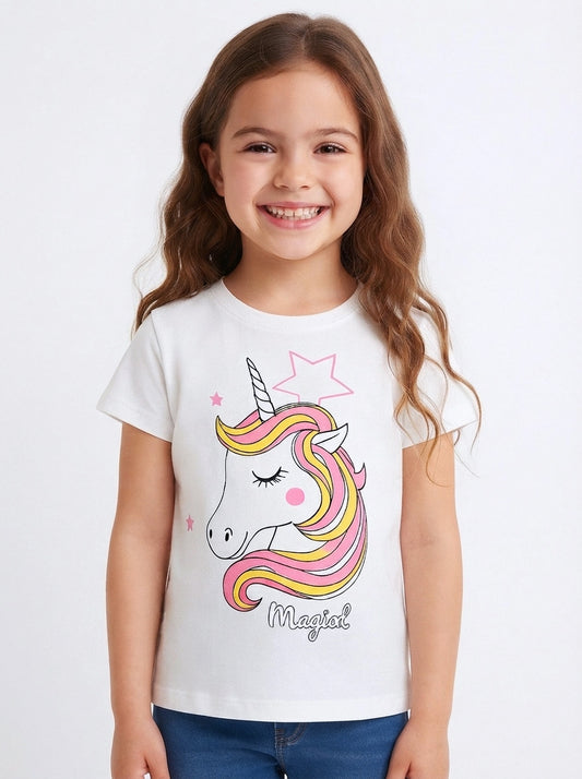 Girls Printed  Stretch Top