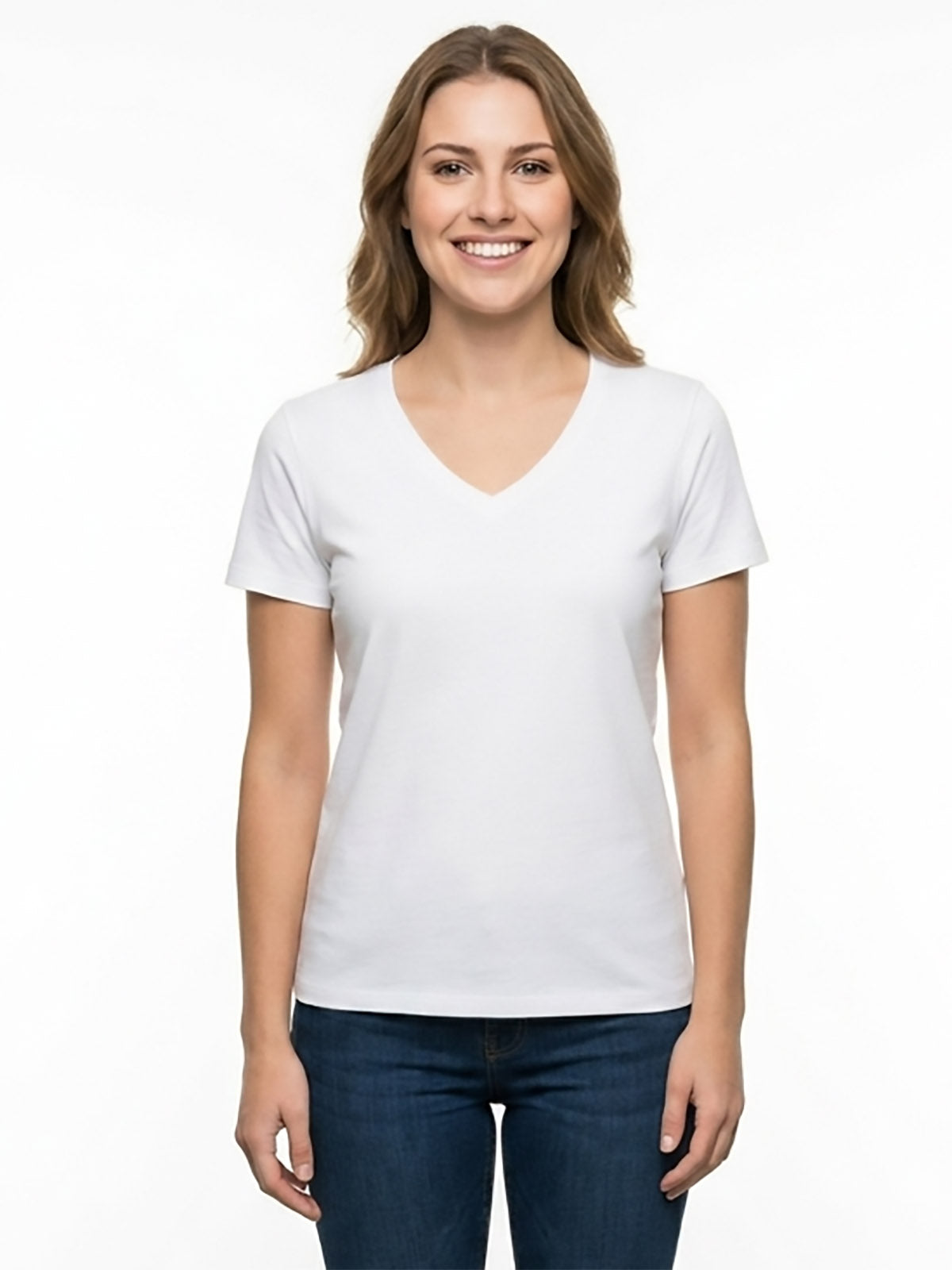 Ladies V Neck Mixed T Shirts