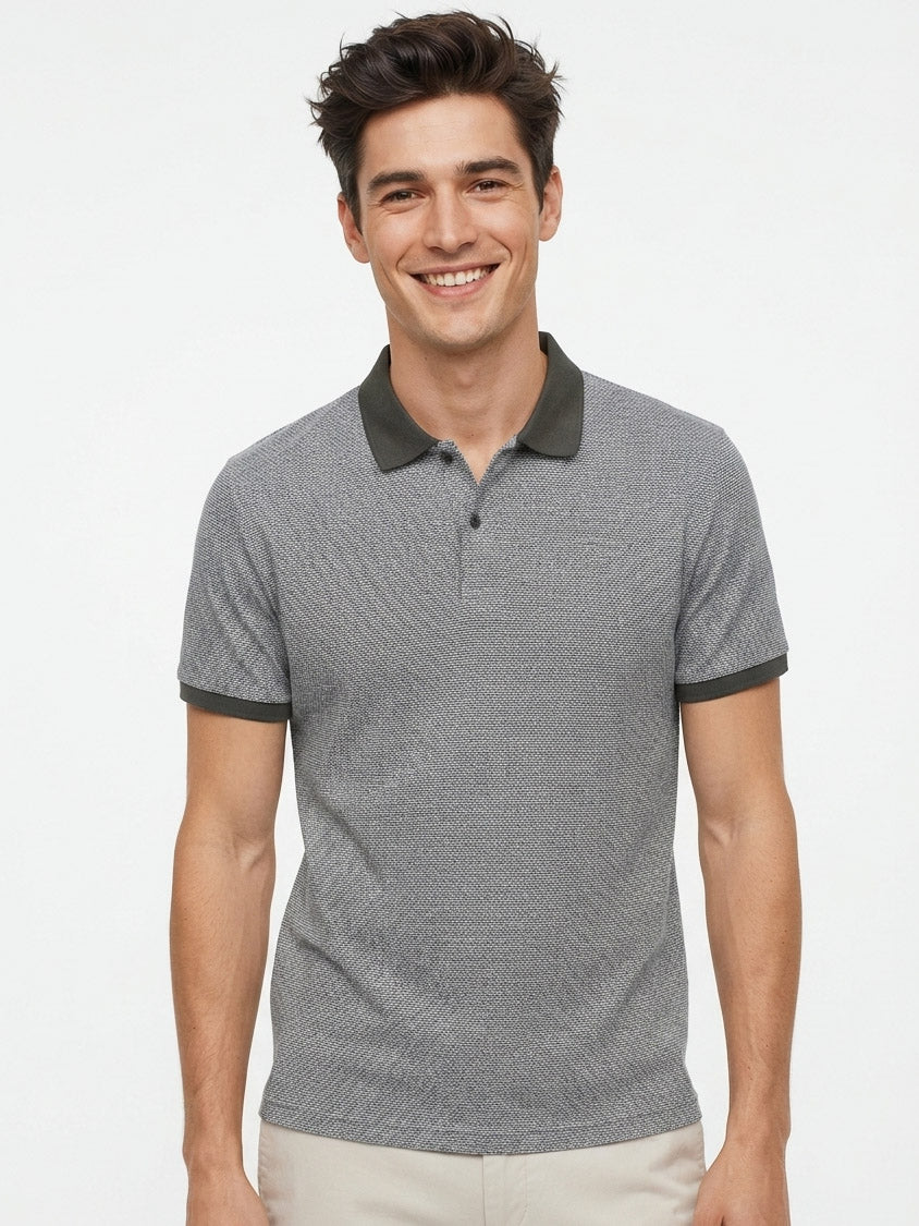 Mens Jacquard Polo