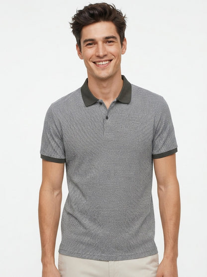 Mens Jacquard Polo