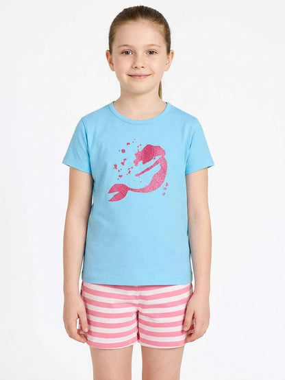 Girls Printed Shorty Pyjama Sets Packaged