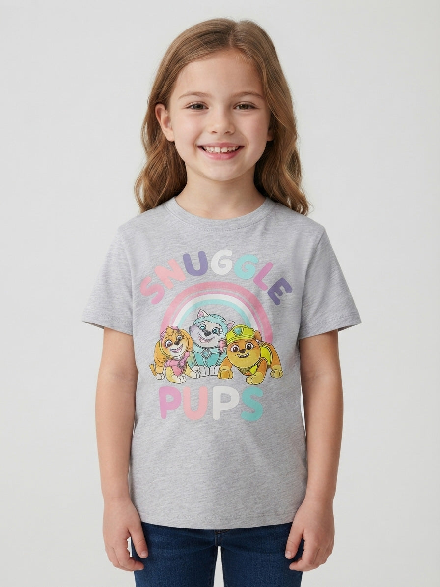 Girls Glitter Printed T Shirt