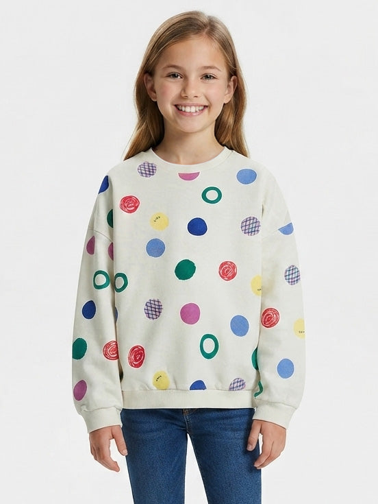 Girls French Terry Pullover Sweatshirt