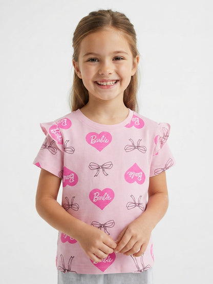 Girls Pink AOP T-Shirt