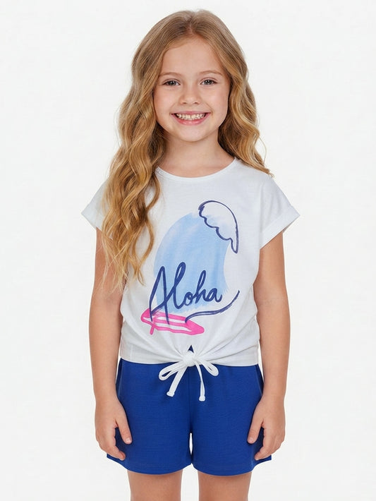 Girls Printed Shorty Sets