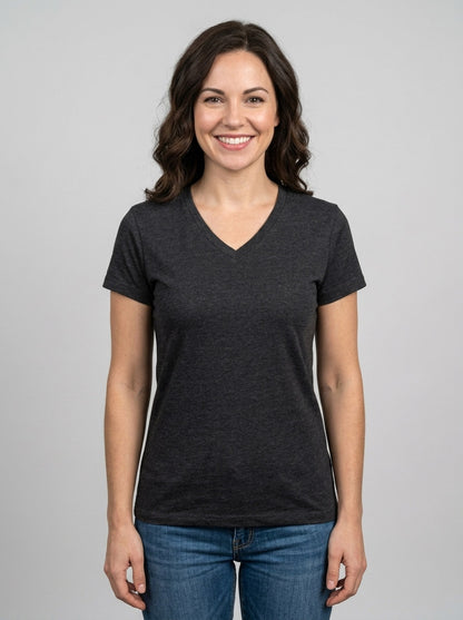 Ladies V Neck T Shirt