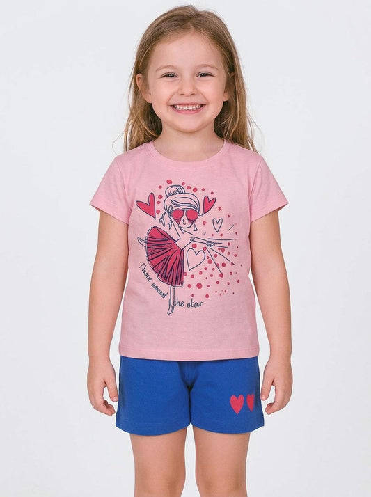 Girls Printed Shorty Set