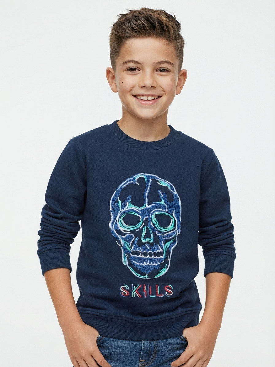 Boys Pullover Sweatshirt With Applique