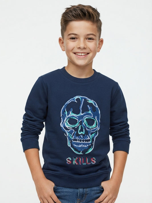 Boys Pullover Sweatshirt With Applique