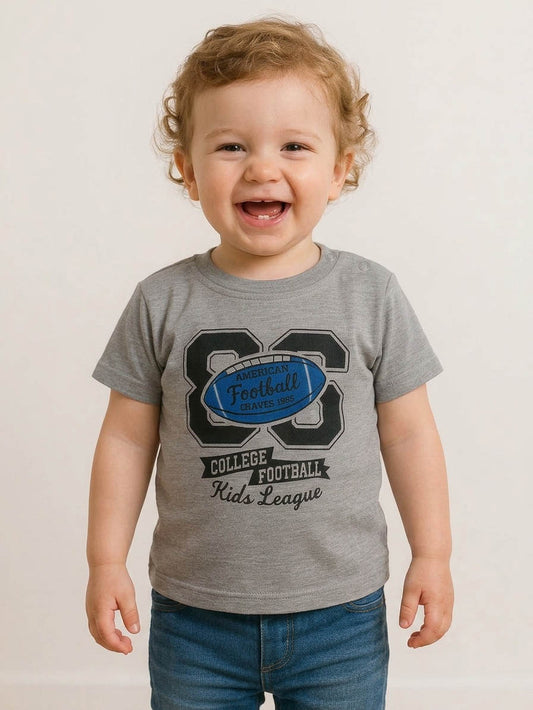 Baby Boys Printed  Heather T-Shirt