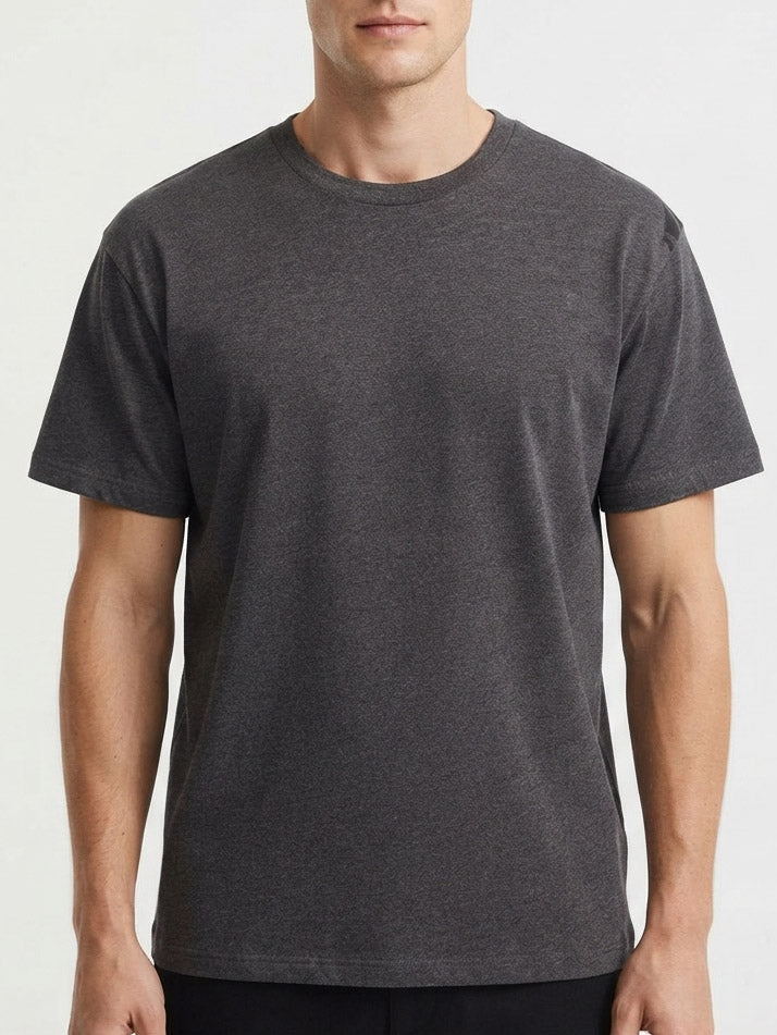 Mens Crew Neck T Shirt Grey