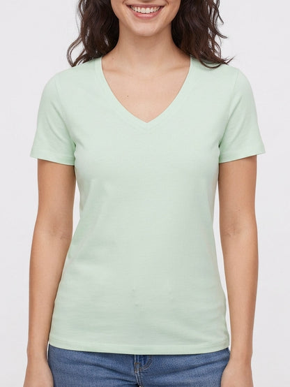 Ladies V Neck Mixed T Shirts