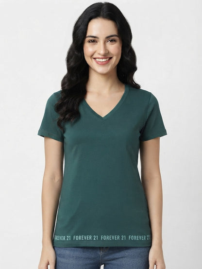 Ladies V Neck Mixed T Shirts