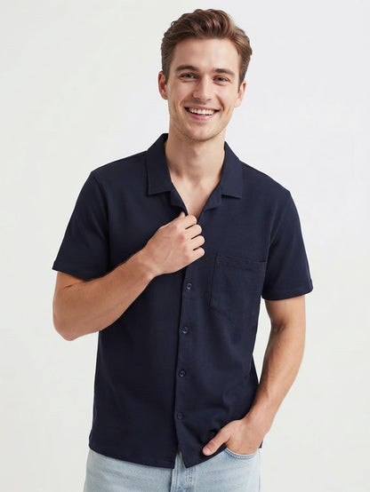 Mens Knit Black Shirt