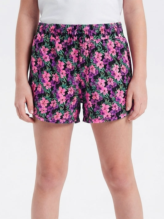Girls Animal AOP Viscose Woven Shorts