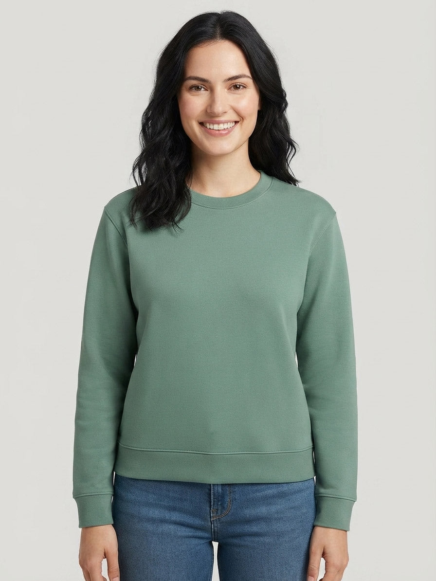 Ladies Green Pullover Sweatshirt