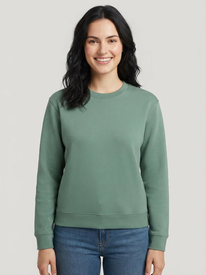 Ladies Green Pullover Sweatshirt