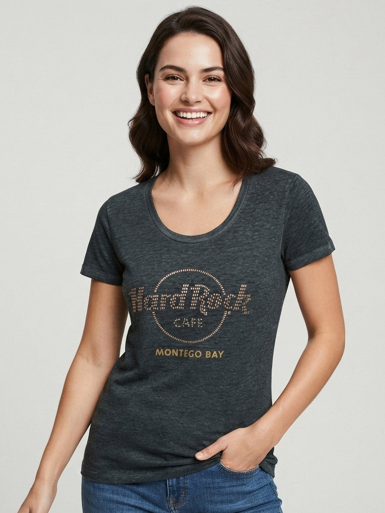 Ladies Burnout T Shirt