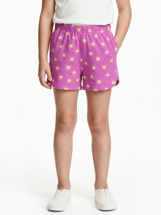 Girls Knit Lilac Shorts
