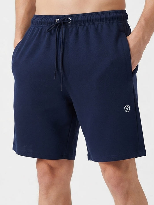 Mens French Terry Navy Shorts