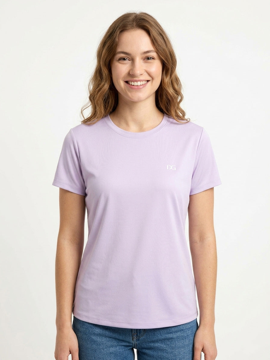 Ladies Stretch Dry Fit Lilac T Shirt