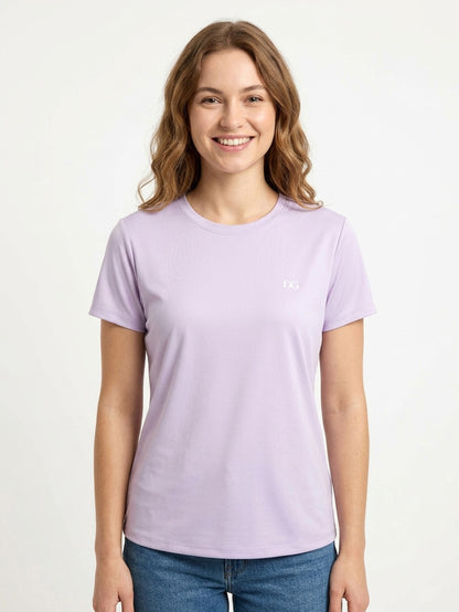 Ladies Stretch Dry Fit Lilac T Shirt