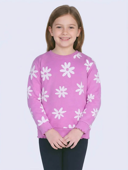 Girls Printed pullover Sweatshirt