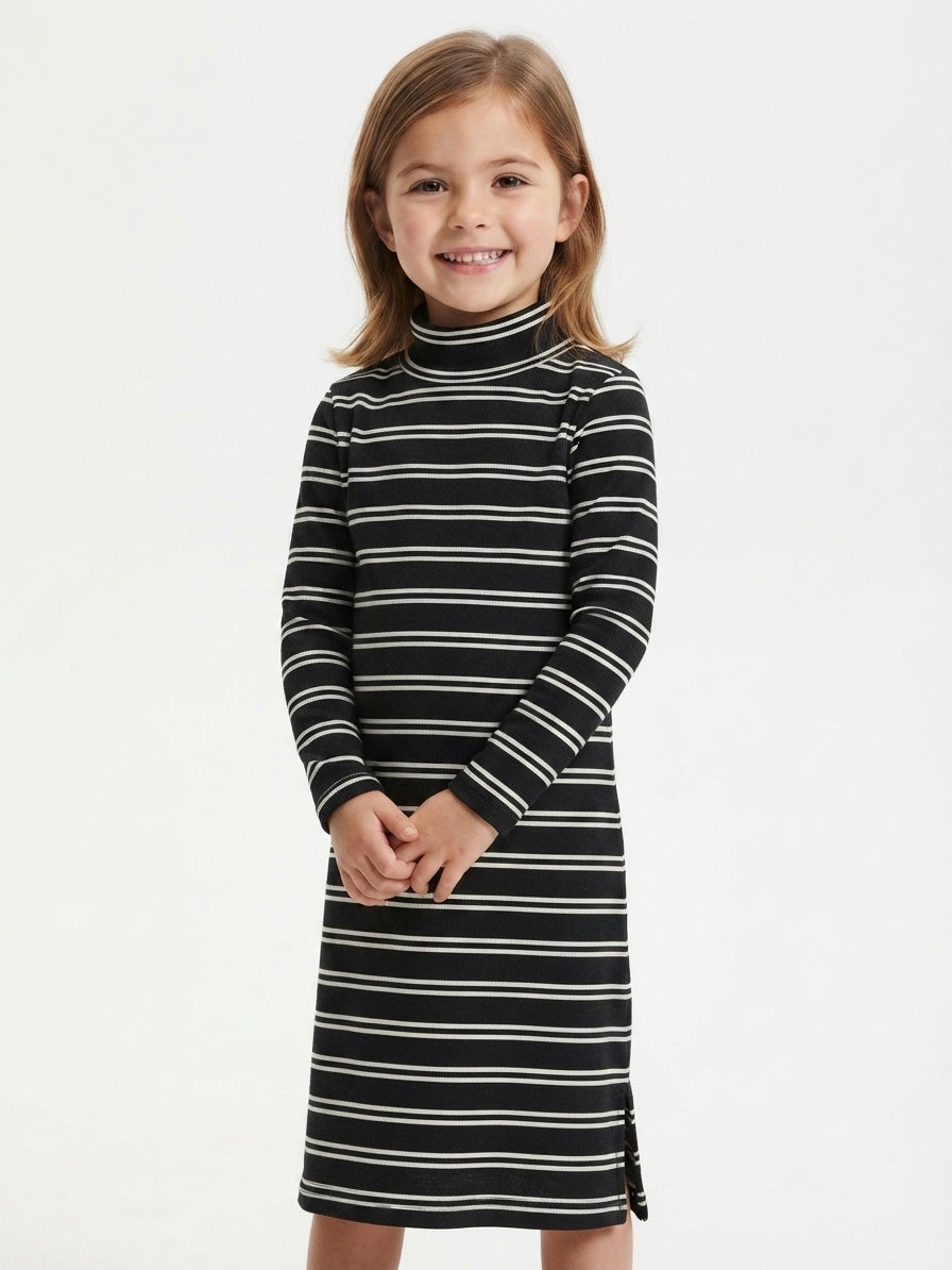 Girls Striped Long Dress