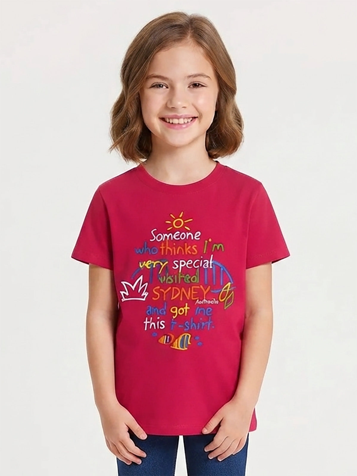 Girls T Shirt Fuchsia