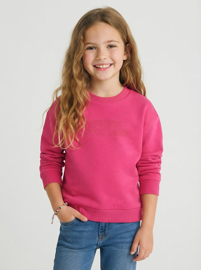 Girls Brushed Pullover Sweatshirt