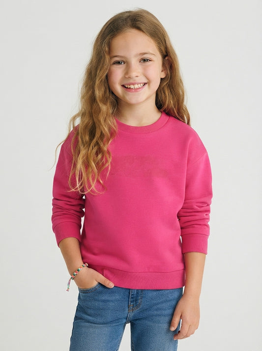 Girls Brushed Pullover Sweatshirt