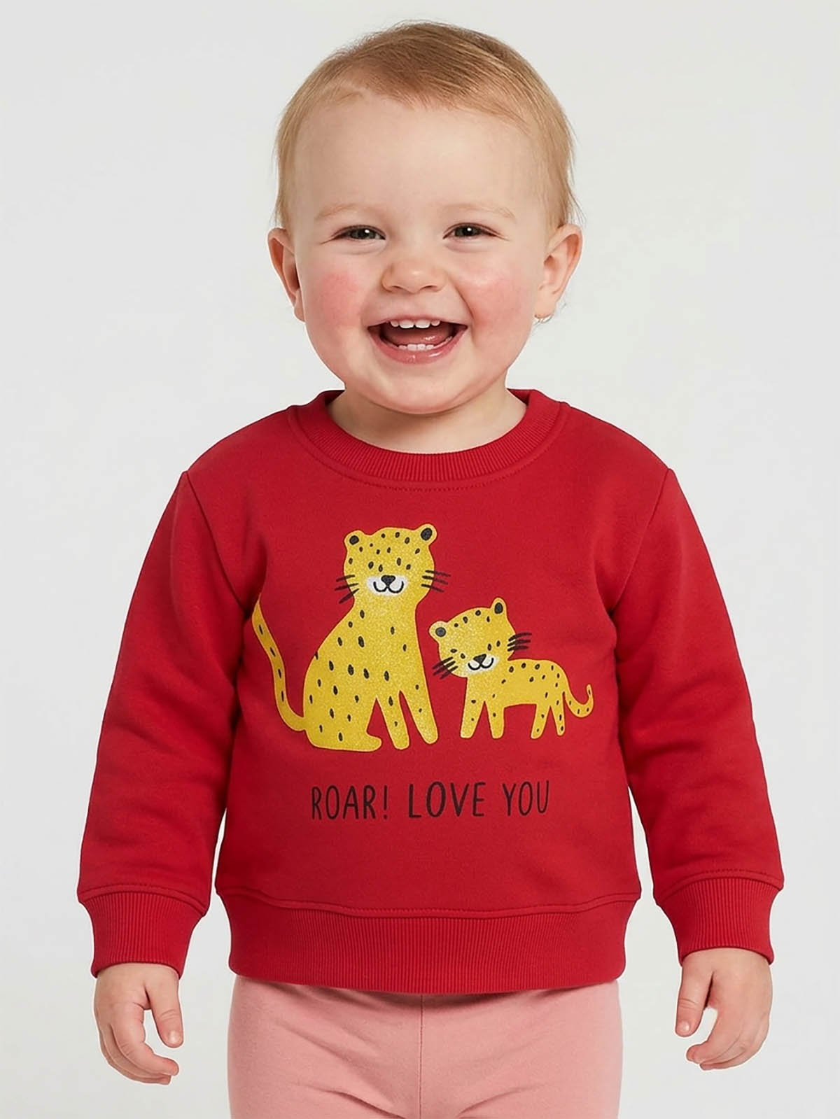 Baby Girls Pullover Coral Sweatshirt