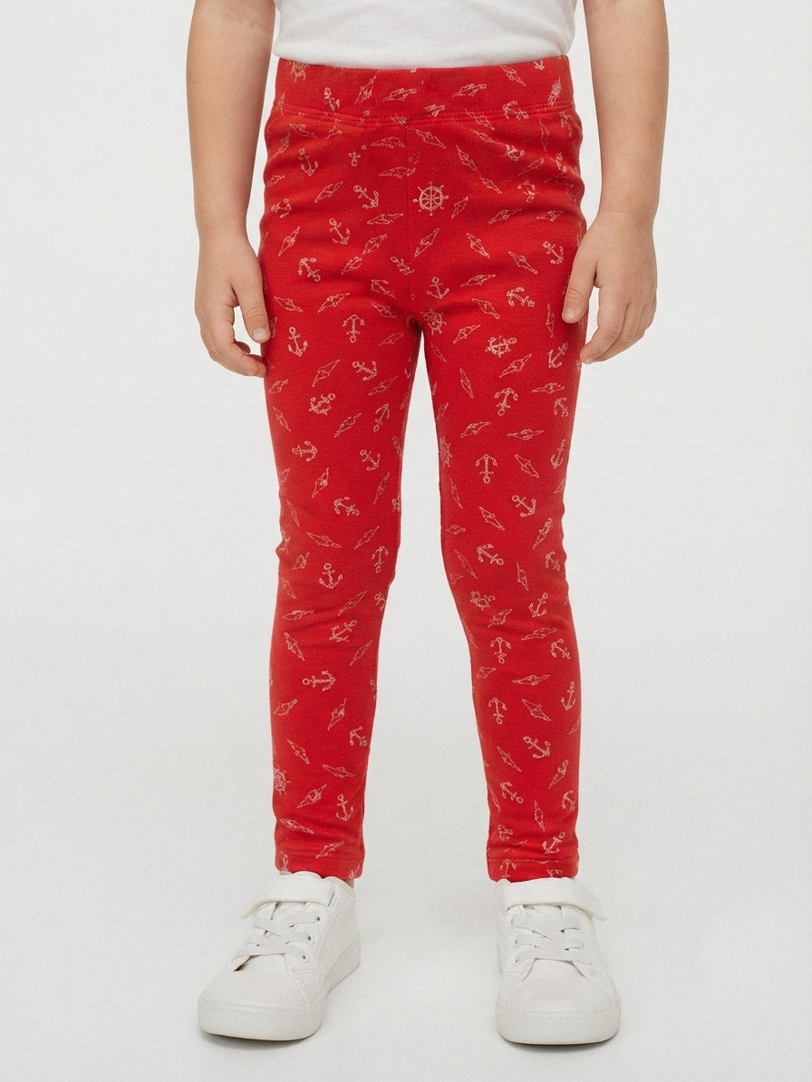 Girls Stretch Printed Leggings