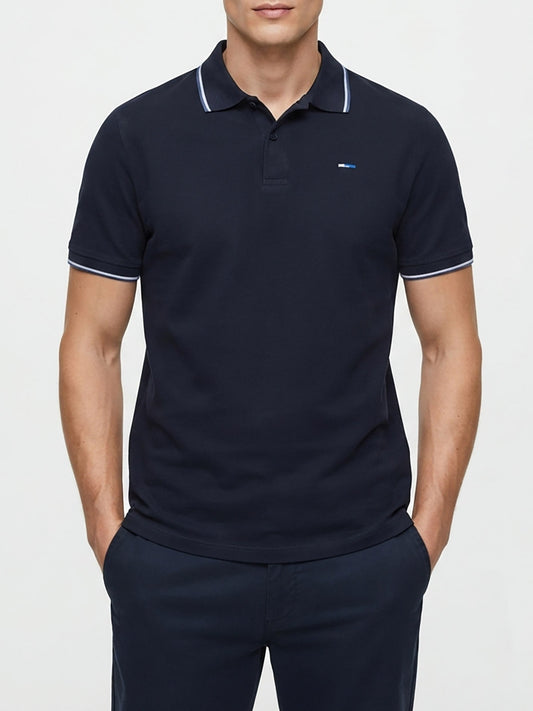 Mens Short Sleeve Black Polo