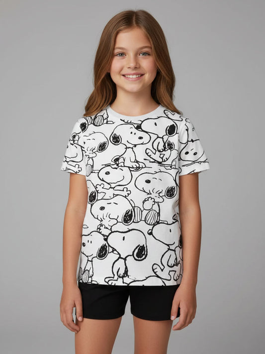 Girls Printed Shorty Set