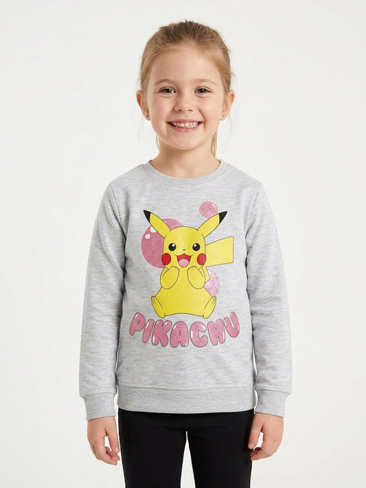 Girls Printed Pullover Sweatshirt