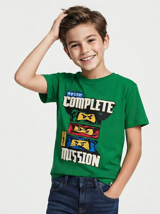 LEGO Boys Printed T Shirt Green